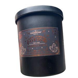 New Clementine Dark Amber Potion Scented Candle Black Wax Halloween 10 OZ